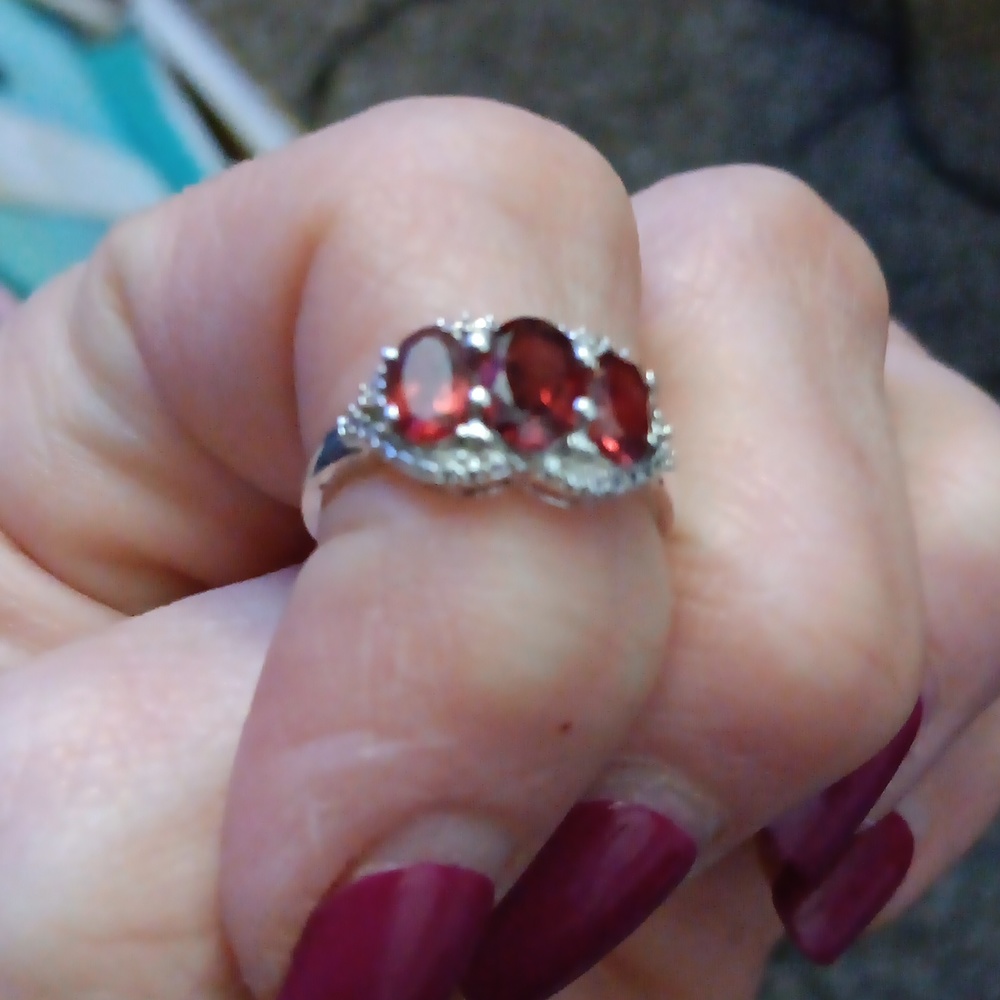 925 ruby and diamond ring